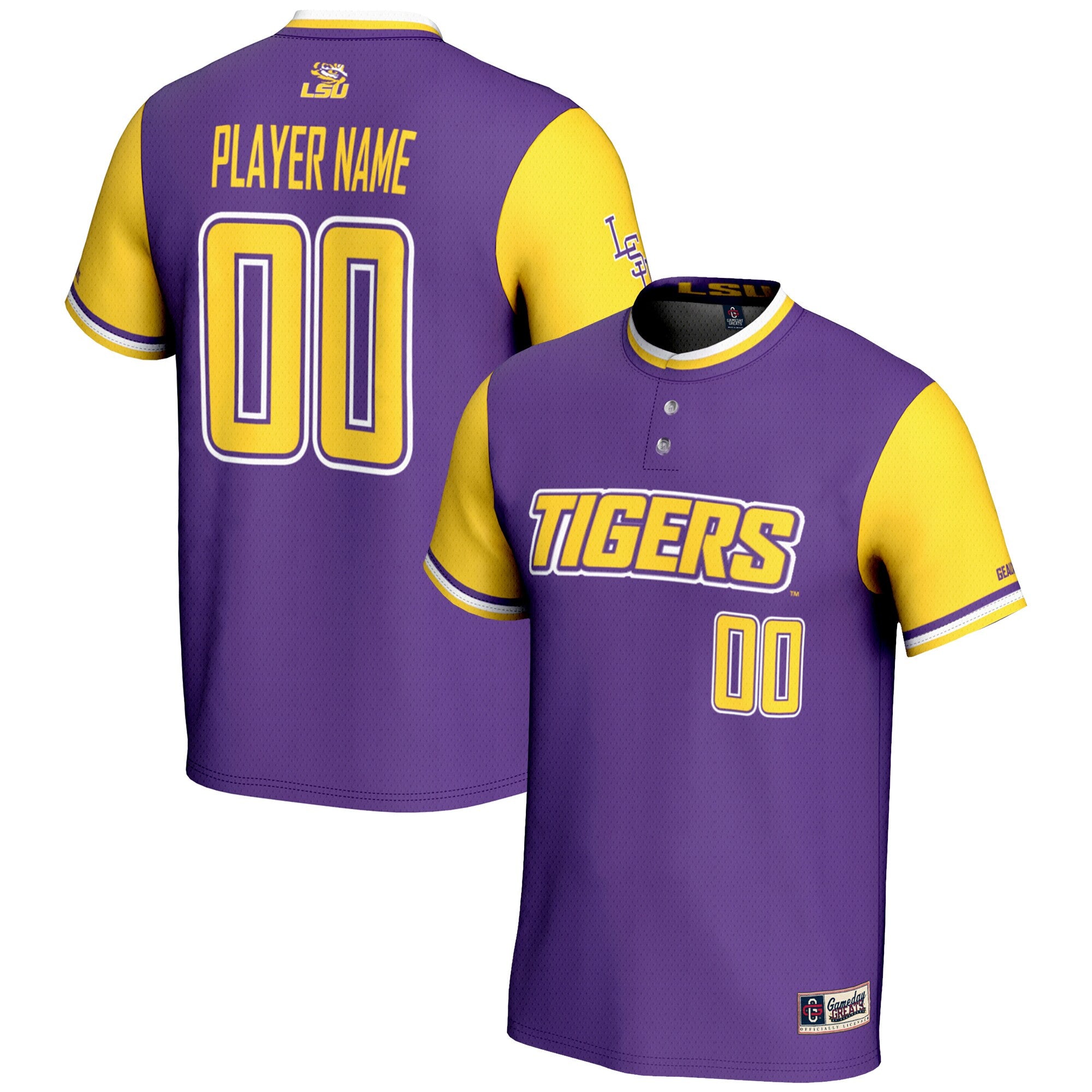 Softball LSU Tigers purple jersey