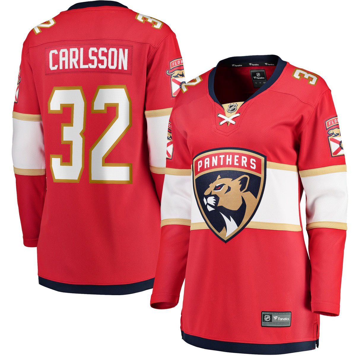 Lucas Carlsson Florida Panthers red Home jersey