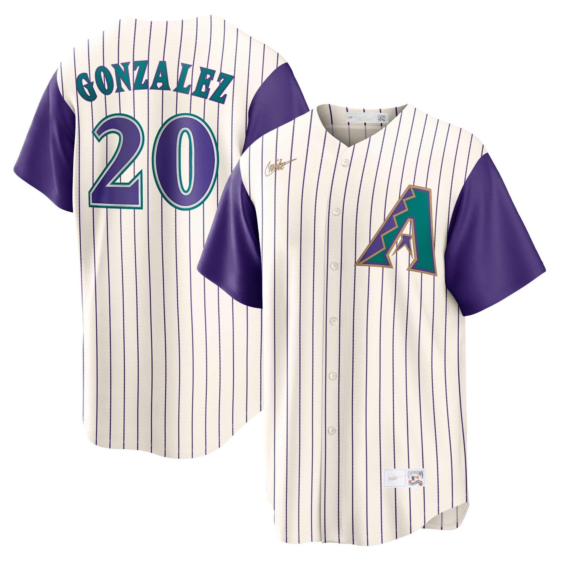 Luis Gonzalez Arizona Diamondbacks cream Alternate jersey