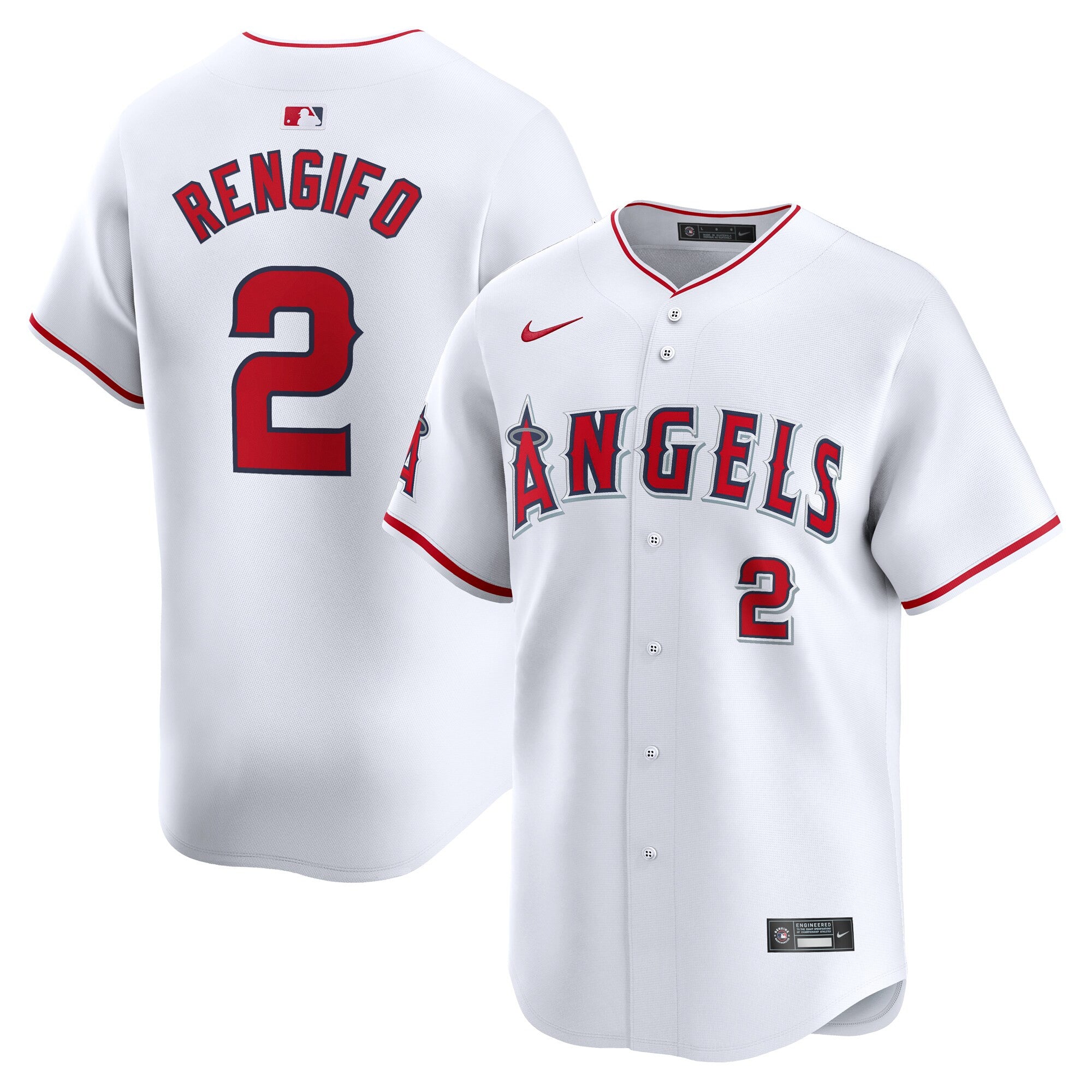 Luis Rengifo Los Angeles Angels white Limited jersey