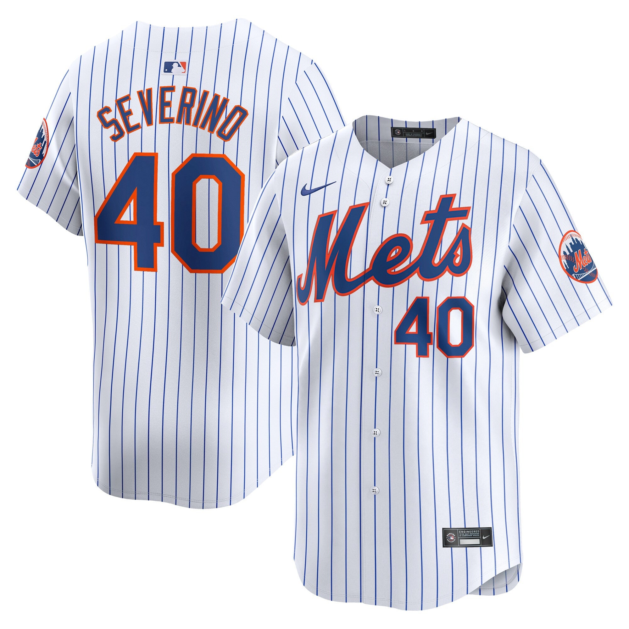 Luis Severino New York Mets white Limited jersey