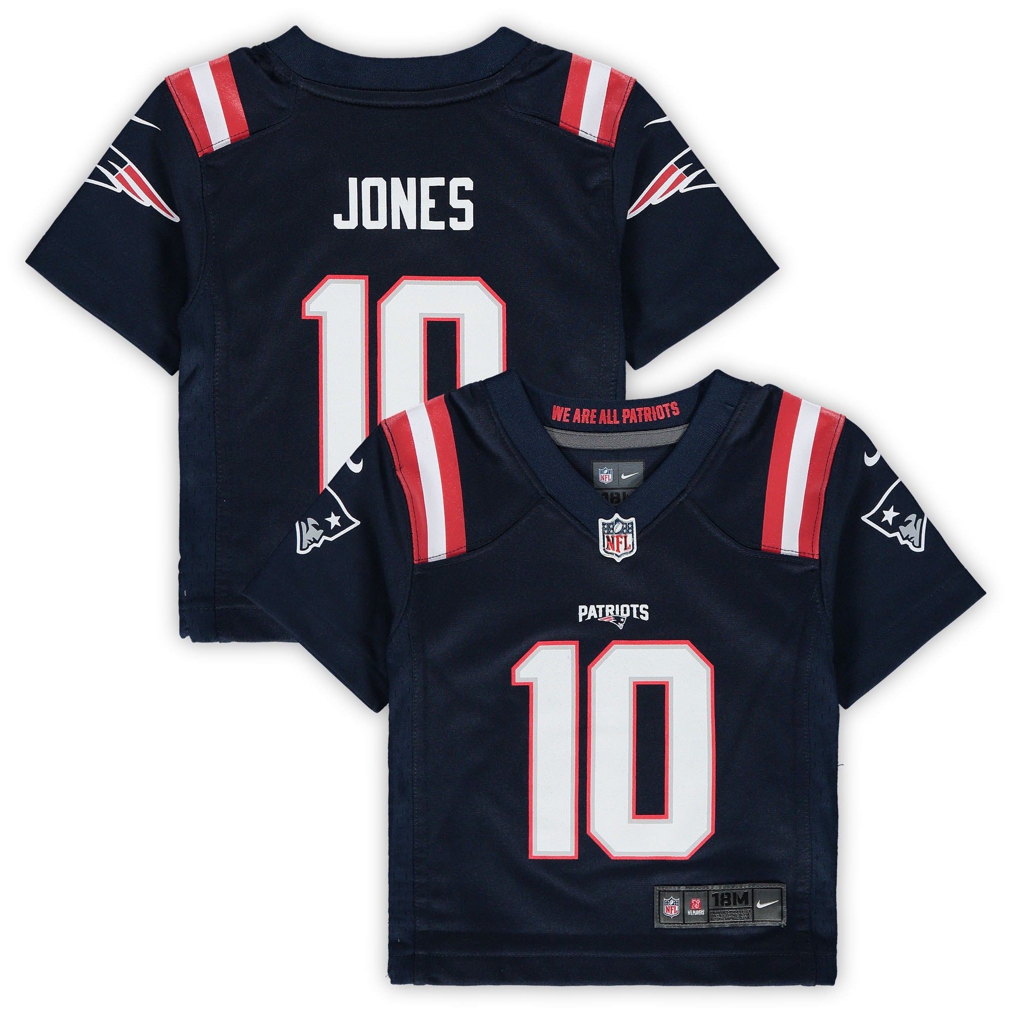 Mac Jones New England Patriots navy jersey