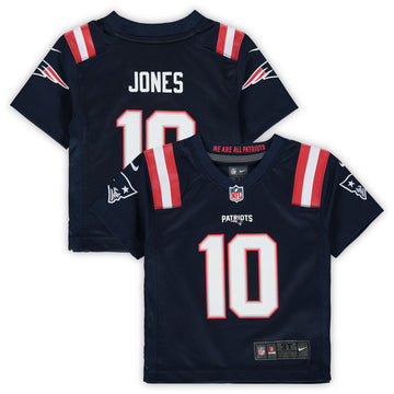 Mac Jones New England Patriots navy jersey