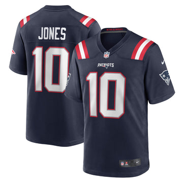 Mac Jones New England Patriots navy jersey