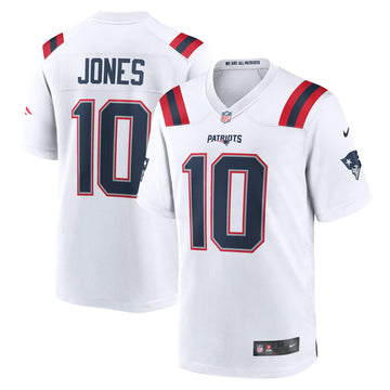 Mac Jones New England Patriots white jersey
