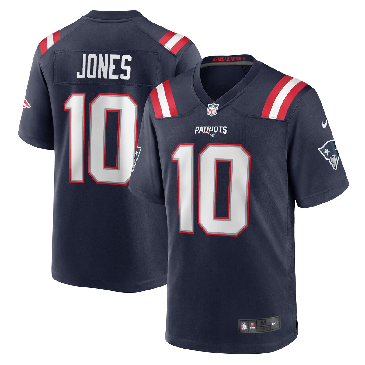 Mac Jones New England Patriots navy jersey