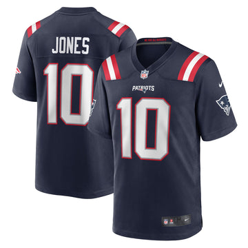 Mac Jones New England Patriots navy jersey
