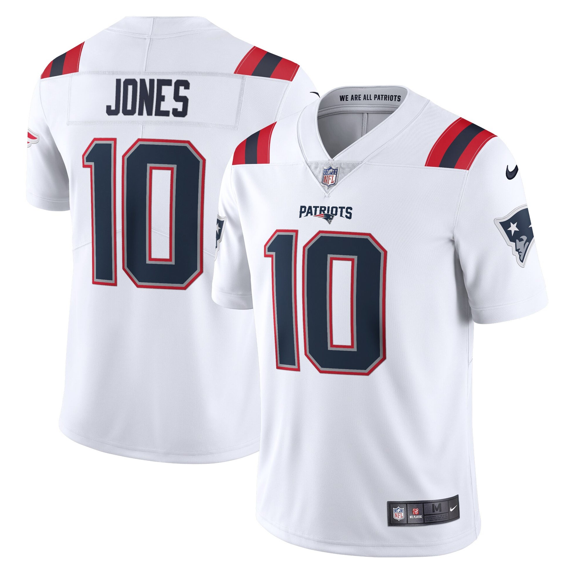 Mac Jones New England Patriots white Vapor jersey