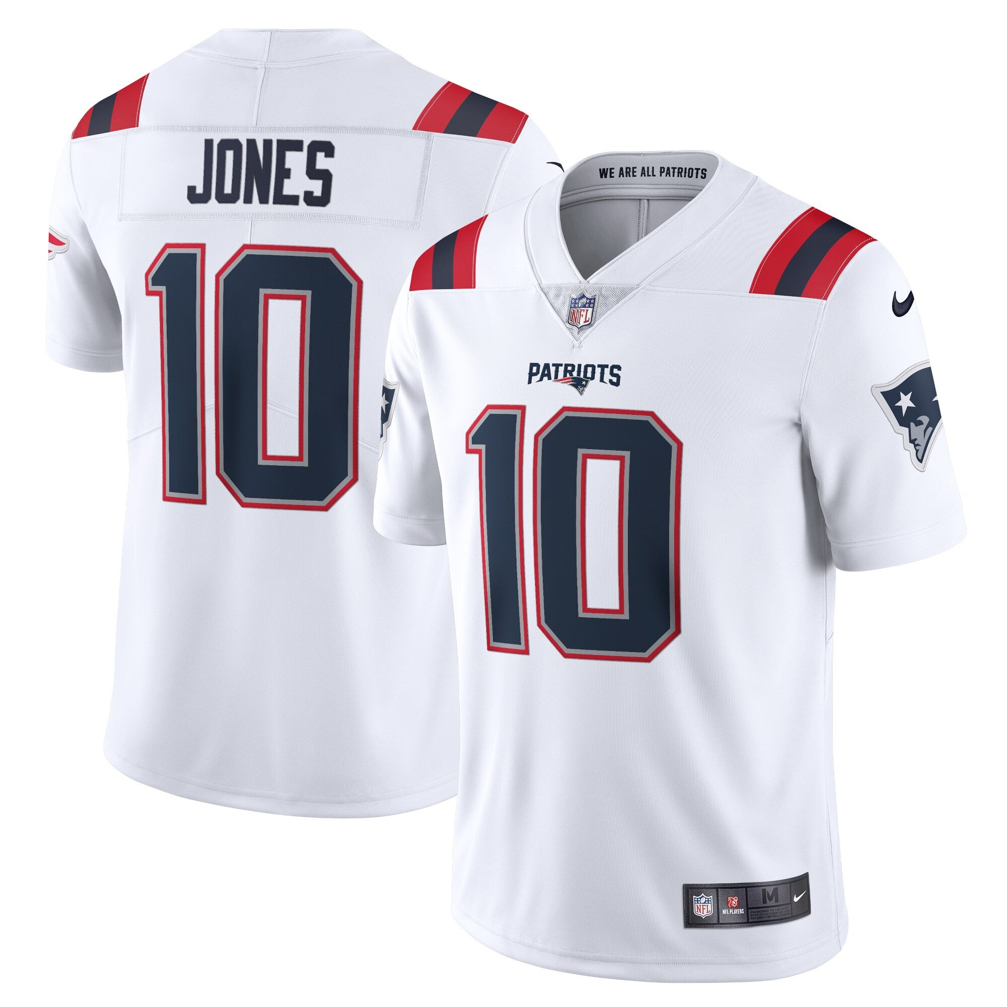 Mac Jones New England Patriots white Vapor jersey