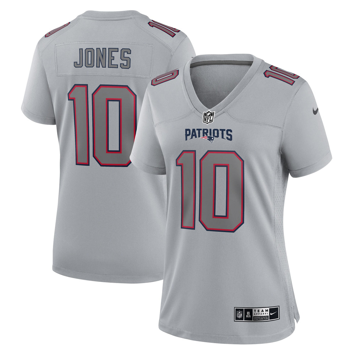 Mac Jones Atmosphere New England Patriots gray Fashion jersey