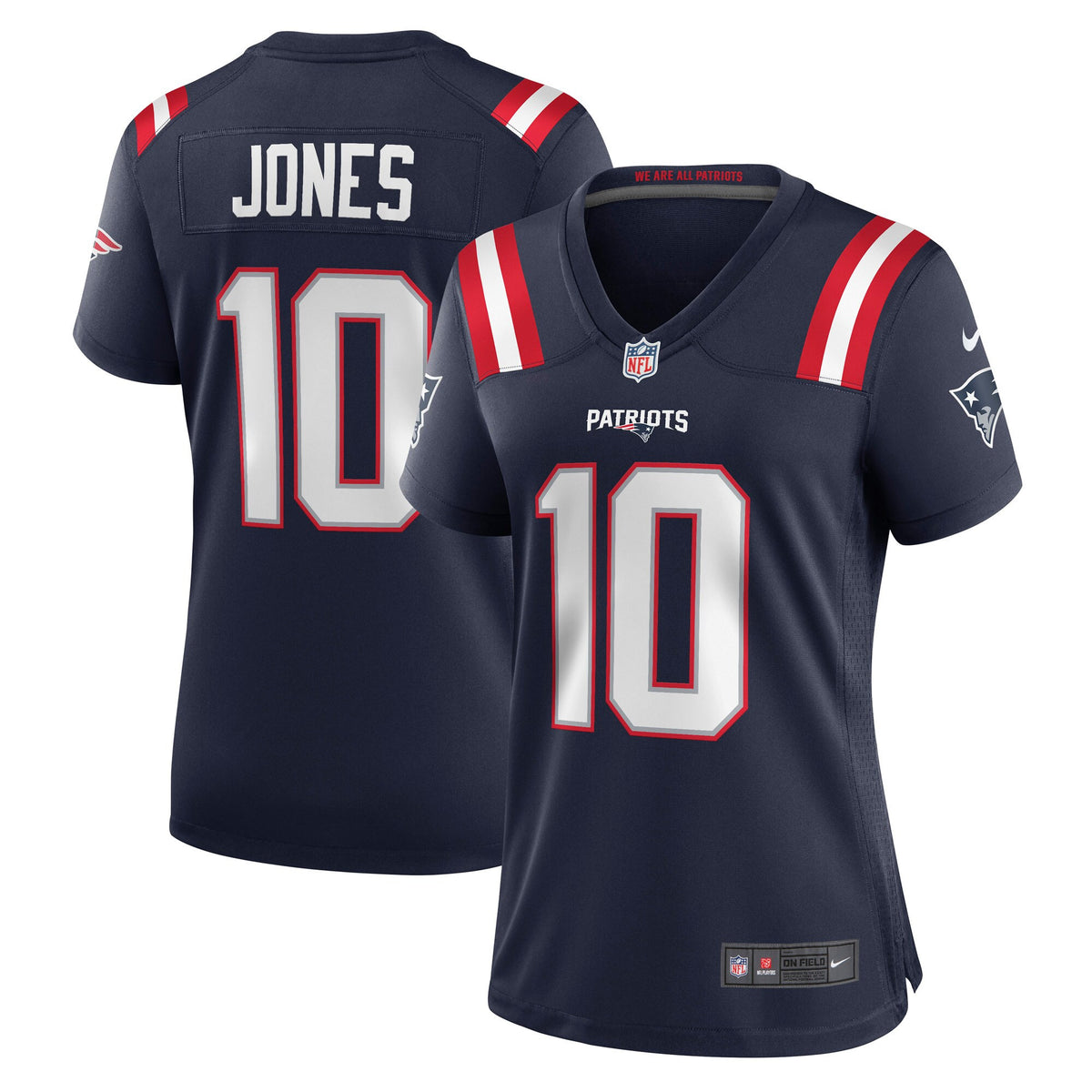 Mac Jones New England Patriots navy jersey