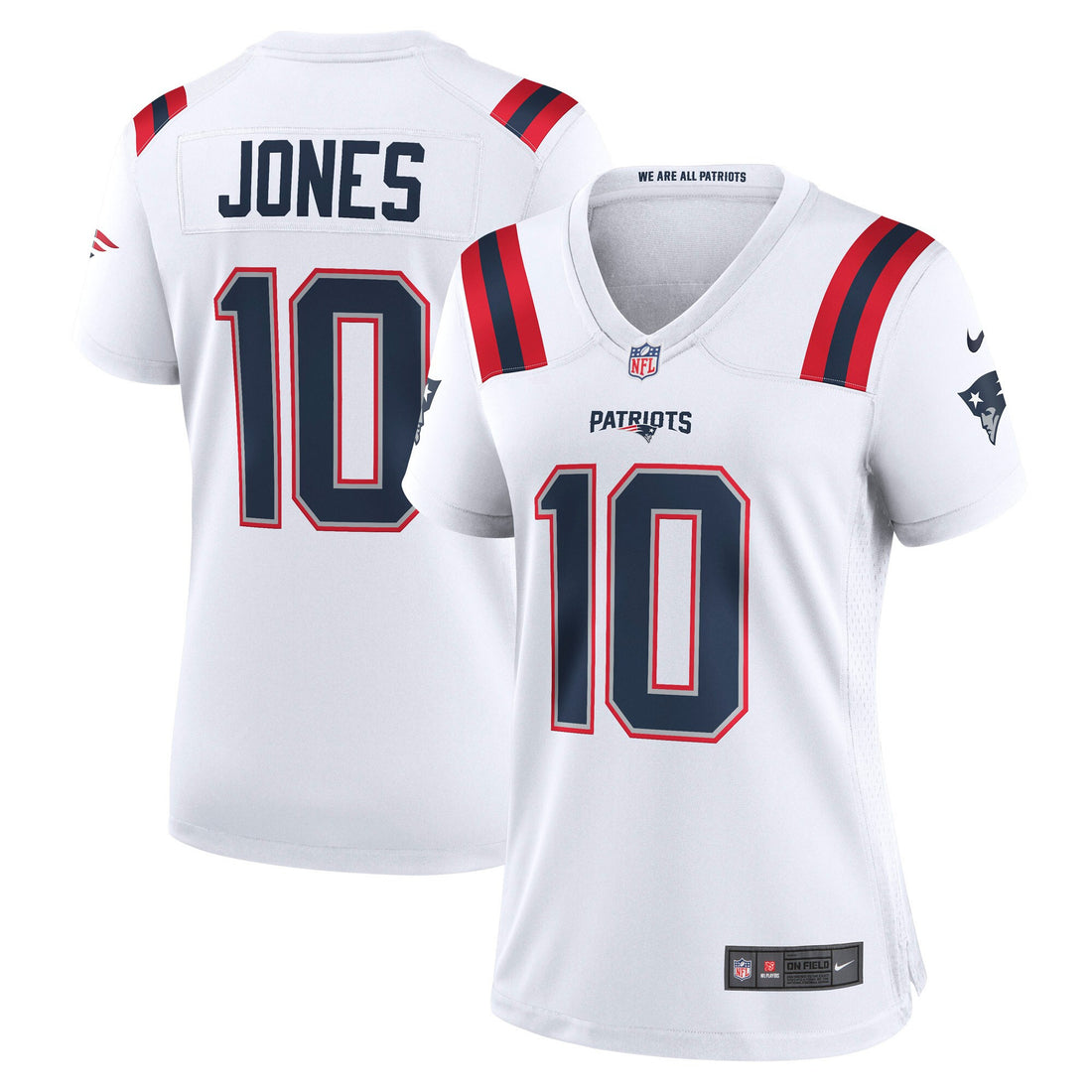 Mac Jones New England Patriots white jersey