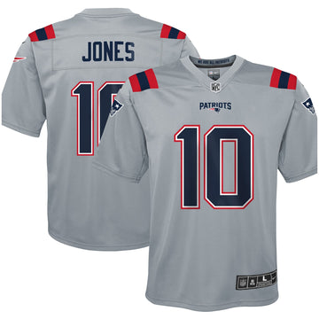 Mac Jones New England Patriots gray jersey