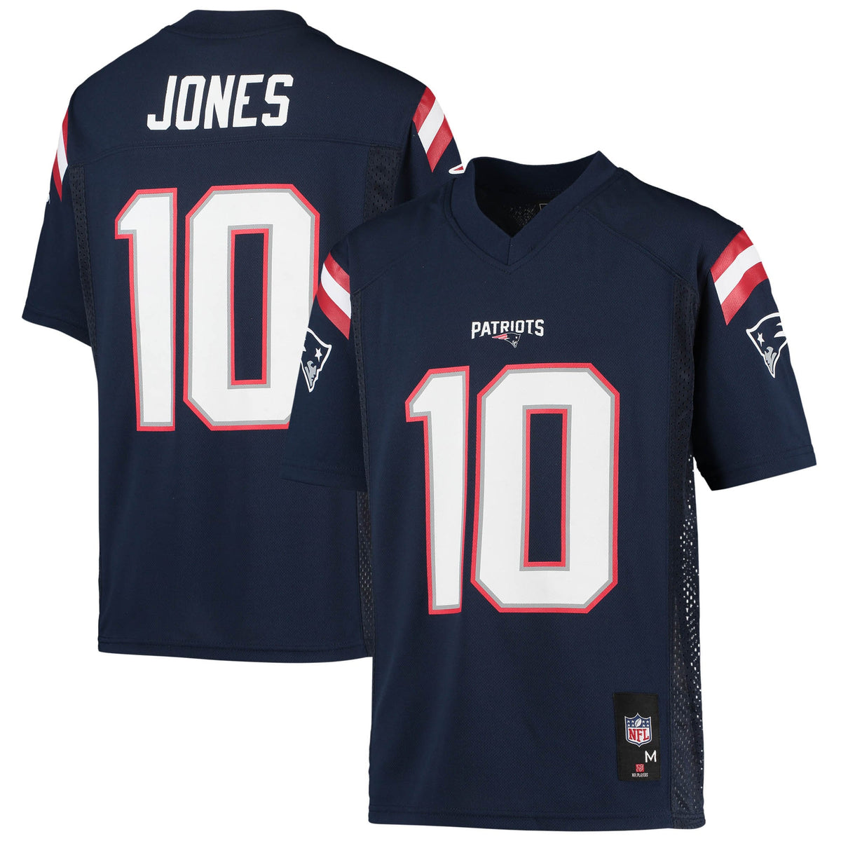 Mac Jones New England Patriots navy jersey