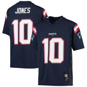 Mac Jones New England Patriots navy jersey