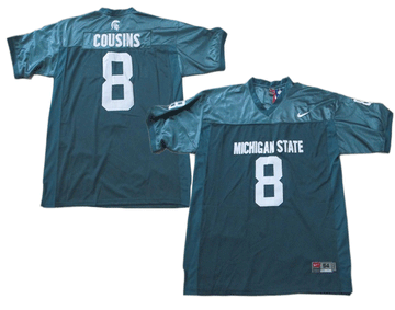Machigan State Machigan State 8 Cousins green jersey