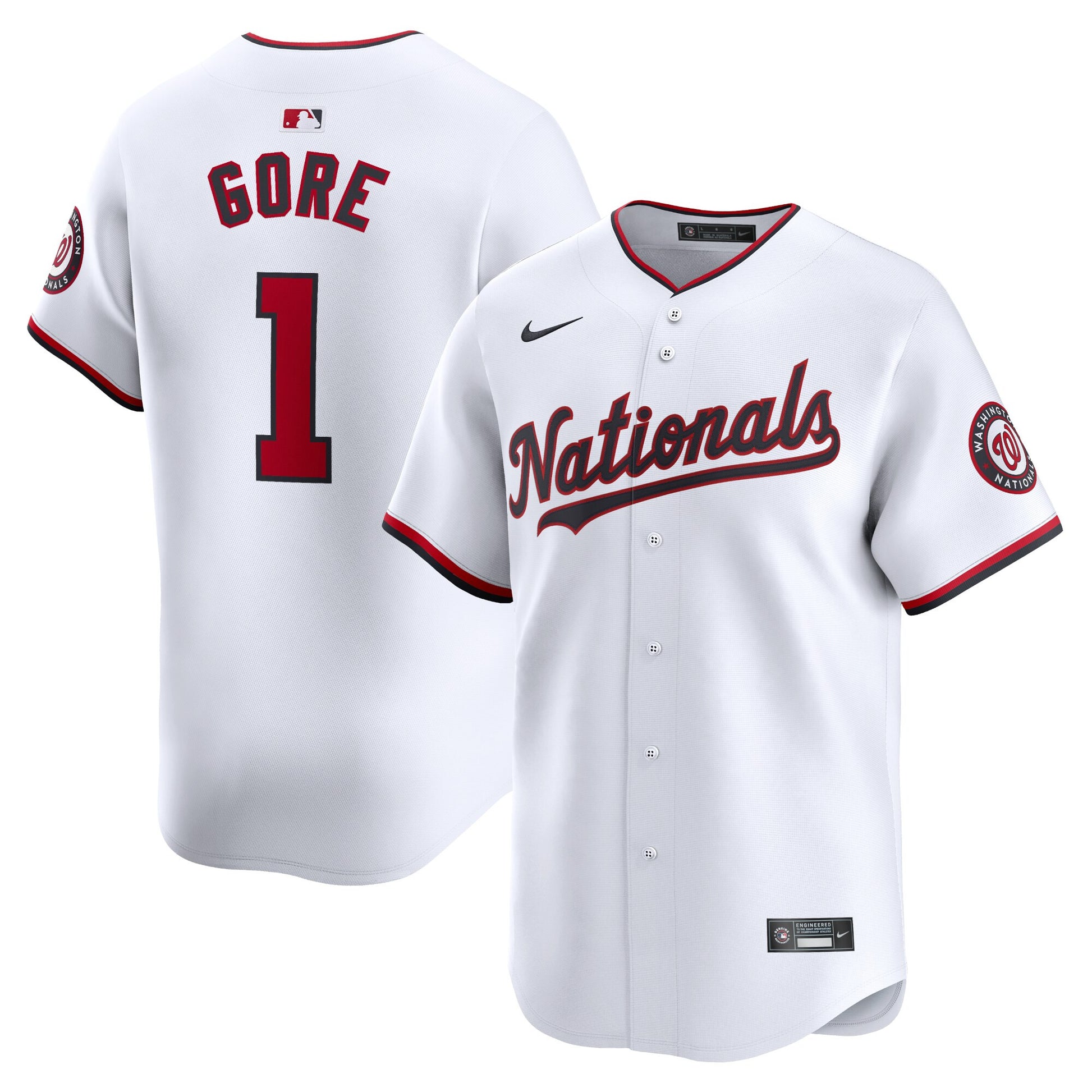 Mackenzie Gore Washington Nationals white Limited jersey