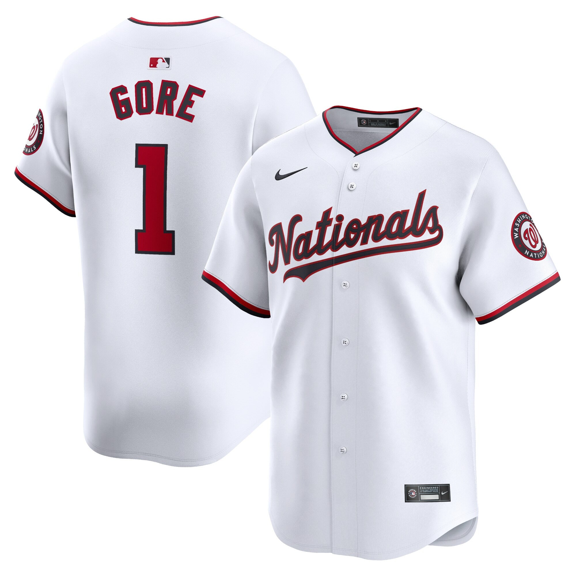 Mackenzie Gore Washington Nationals white Limited jersey