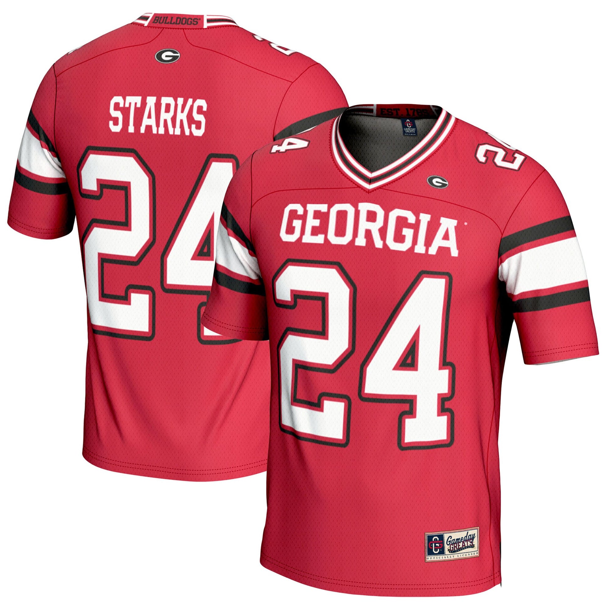 Malaki Starks Georgia Bulldogs red jersey