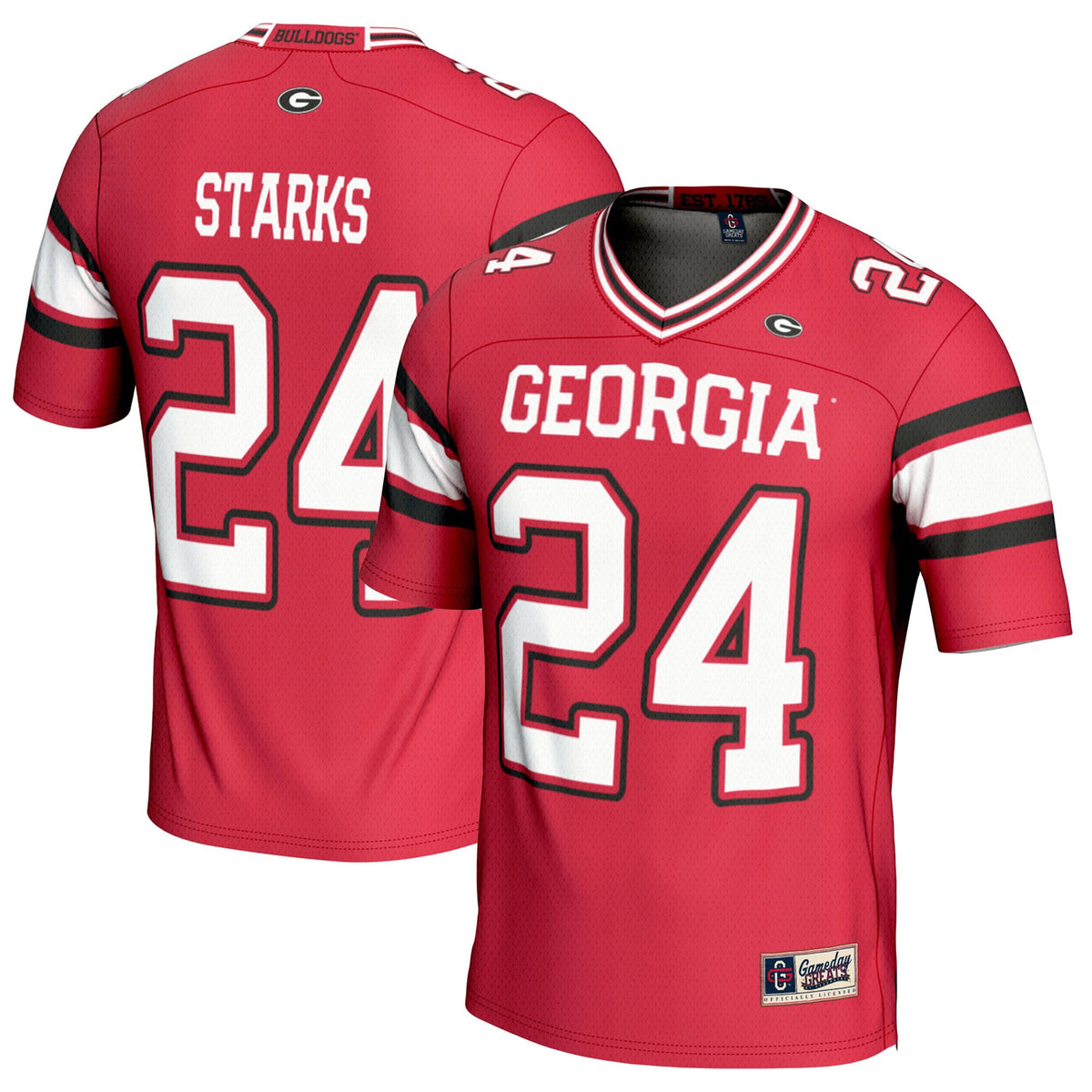 Malaki Starks Georgia Bulldogs red jersey