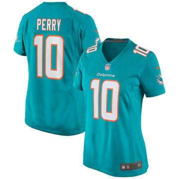 Malcolm Perry Miami Dolphins aqua jersey