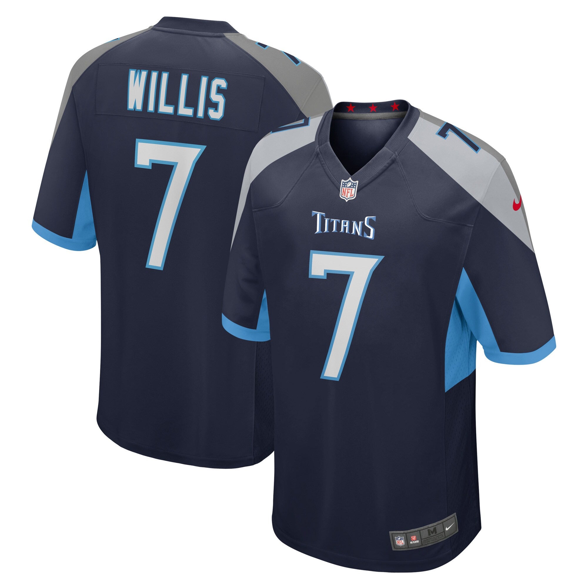 Malik Willis Tennessee Titans navy jersey