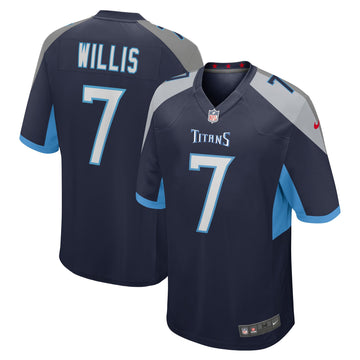 Malik Willis Tennessee Titans navy jersey