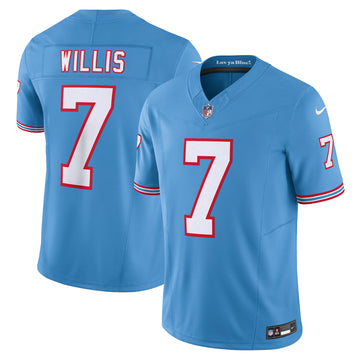 Malik Willis F.u.s.e Tennessee Titans blue Limited jersey