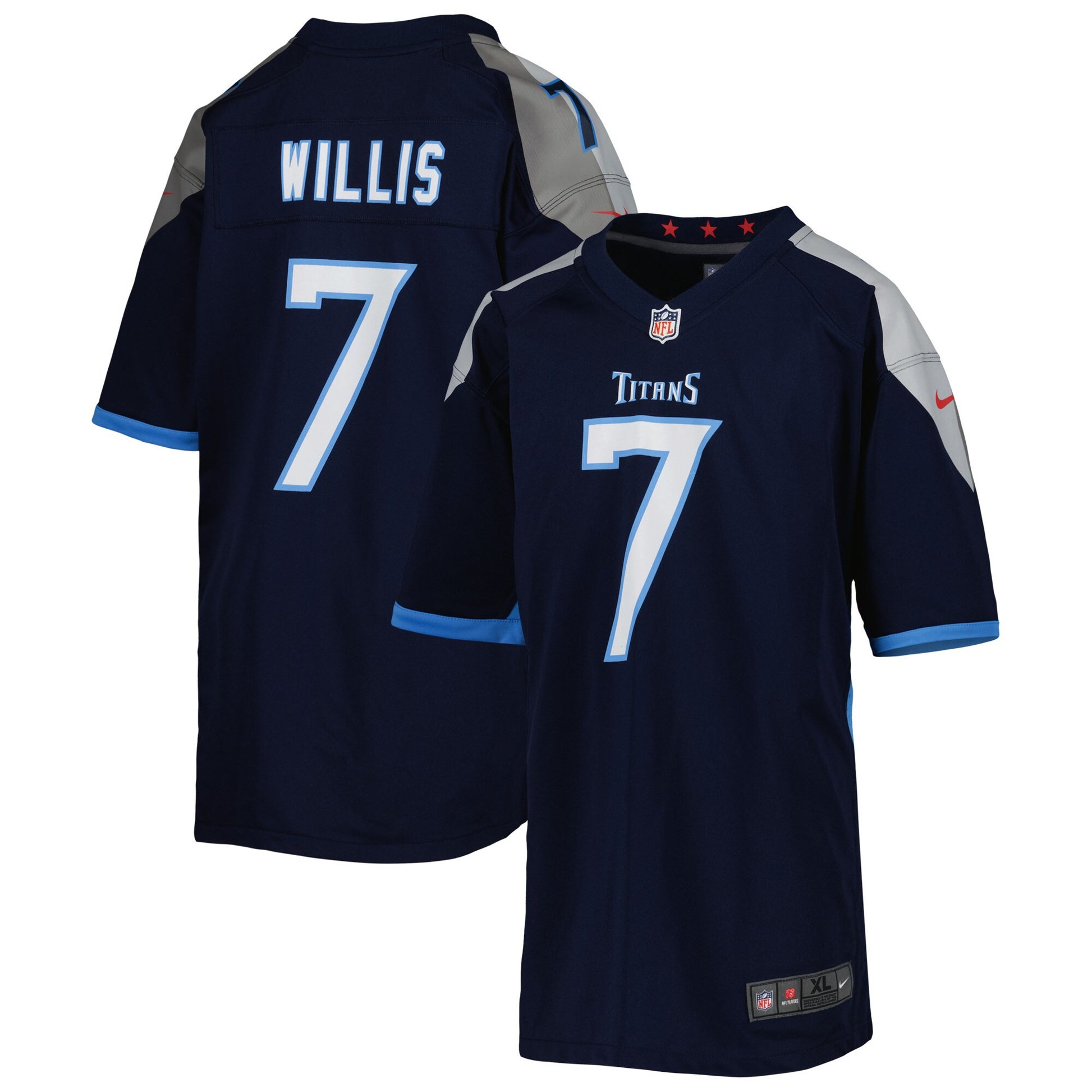 Malik Willis Tennessee Titans navy jersey