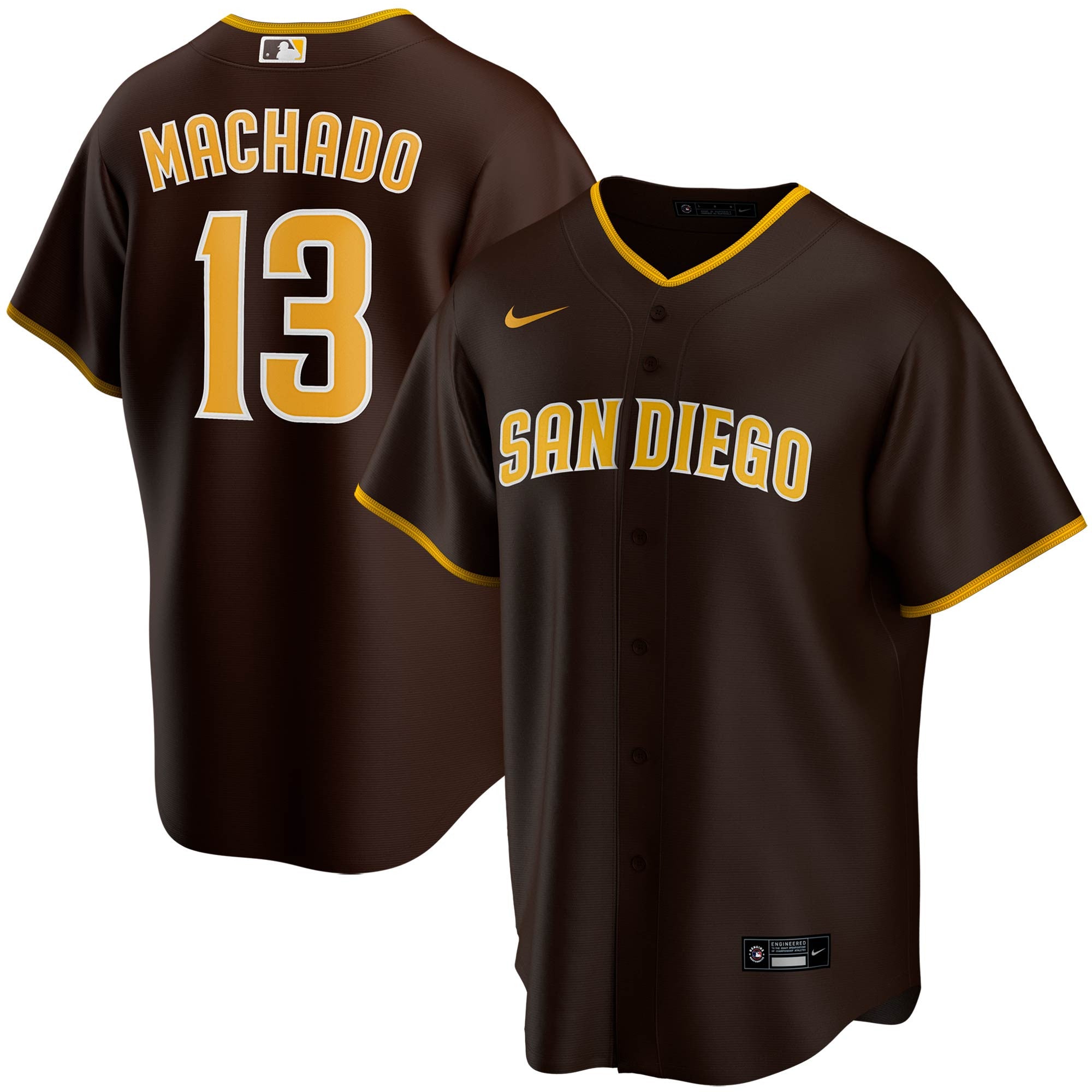 Manny Machado San Diego Padres brown Alternate jersey