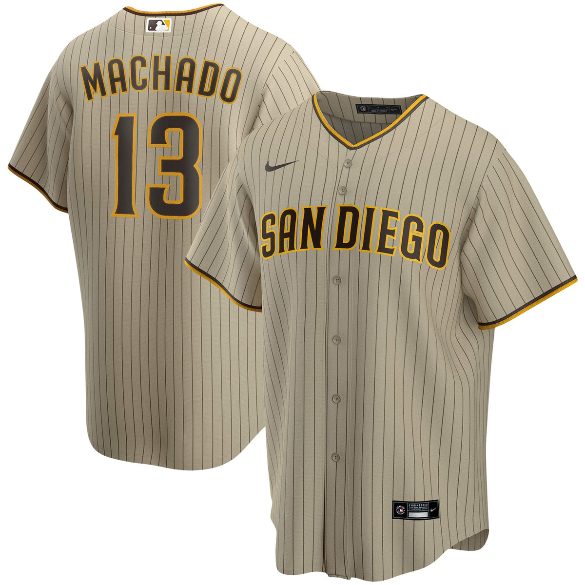 Manny Machado San Diego Padres tan Alternate jersey
