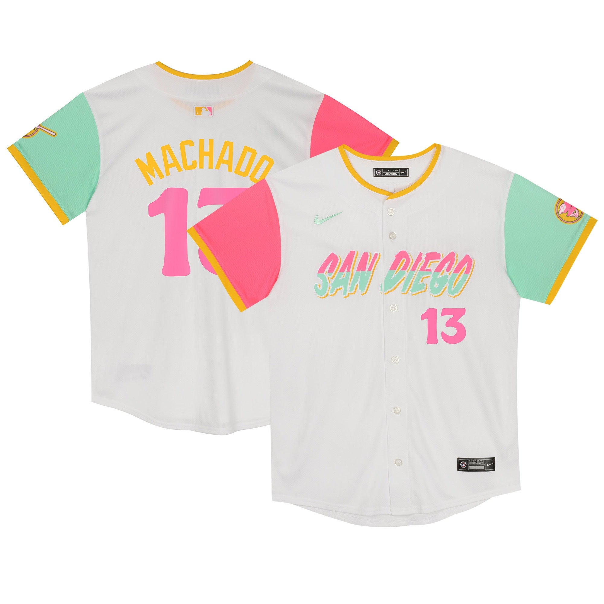 Manny Machado Preschool San Diego Padres white City Connect jersey