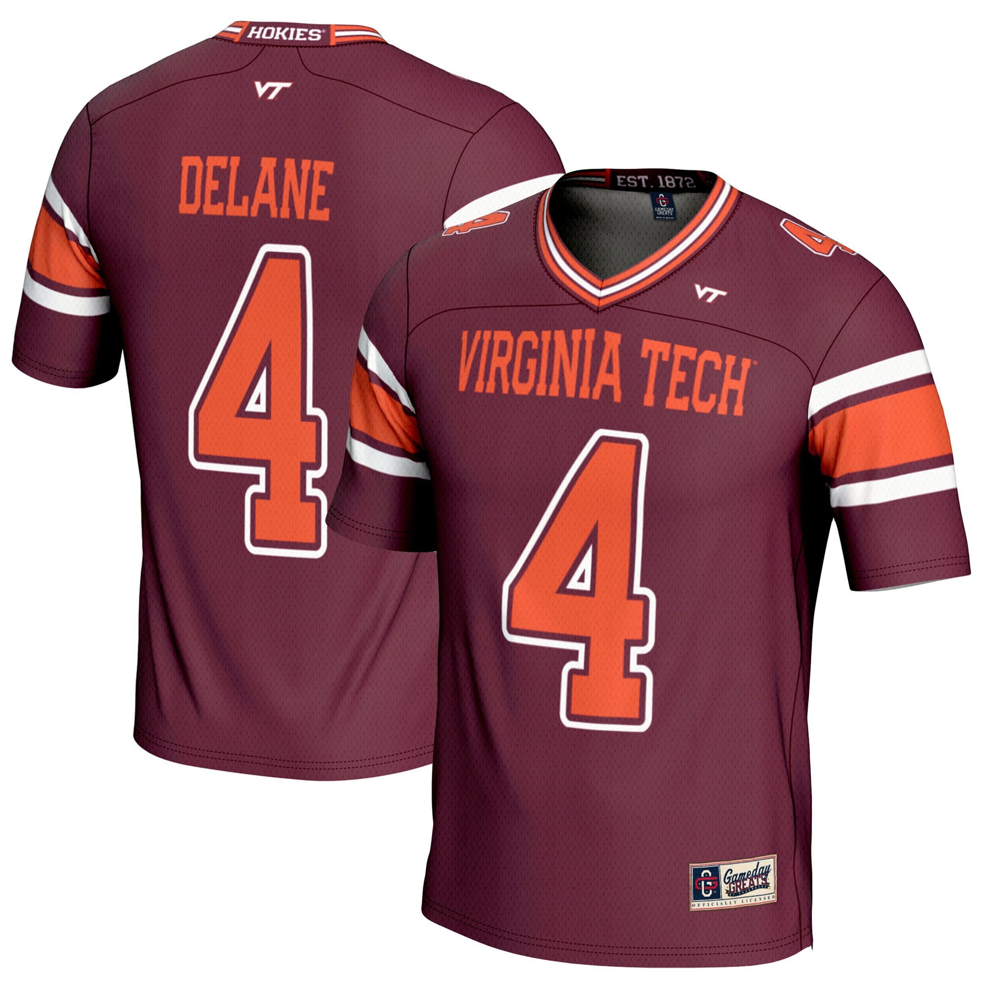 Mansoor Delane Virginia Tech Hokies maroon jersey