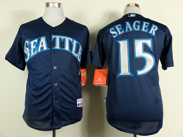 Seager Seattle Mariners navy jersey