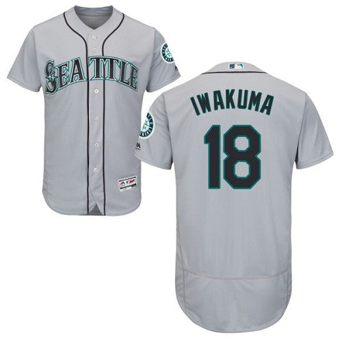 Hisashi Iwakuma Seattle Mariners gray jersey