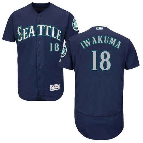 Hisashi Iwakuma Seattle Mariners navy jersey