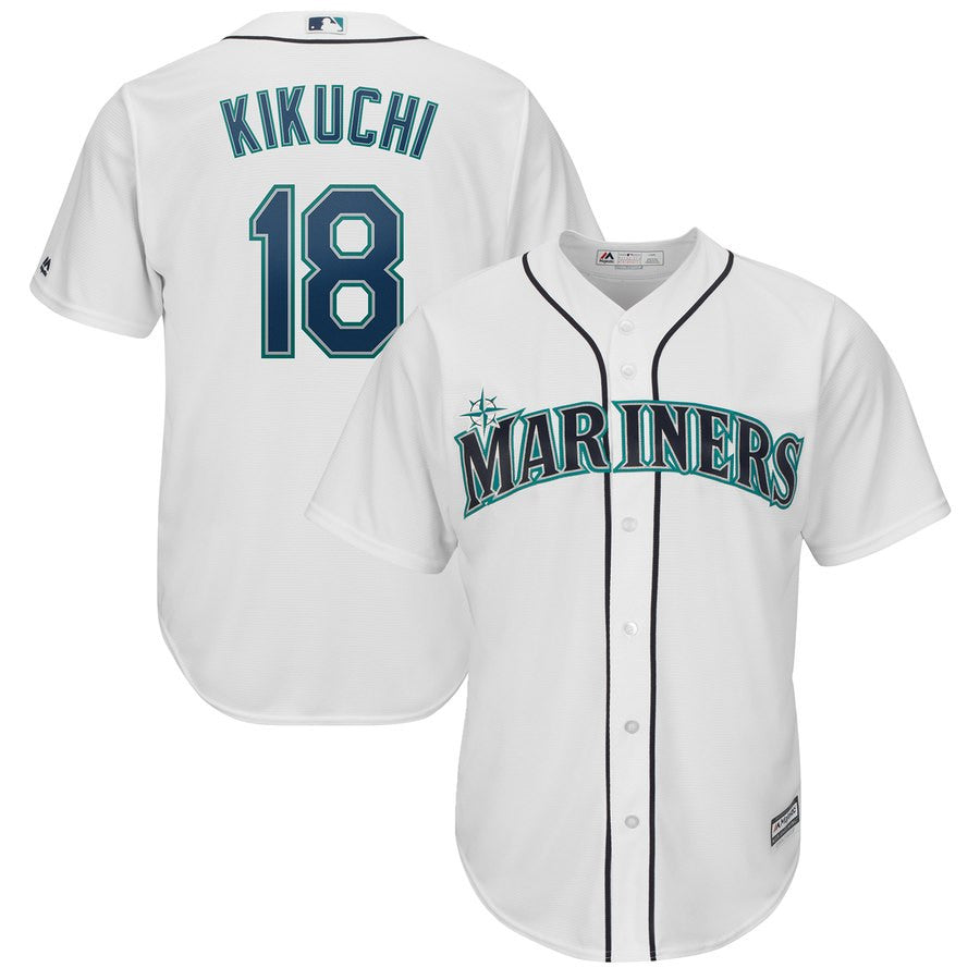 Yusei Kikuchi Seattle Mariners white jersey