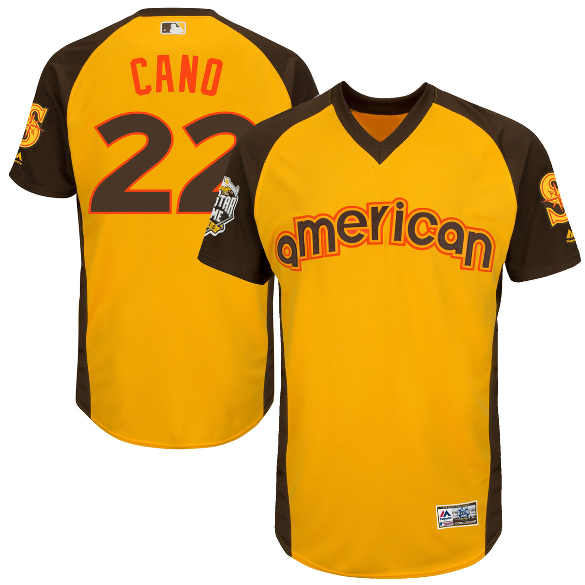 Robinson Cano Seattle Mariners yellow All-Star jersey