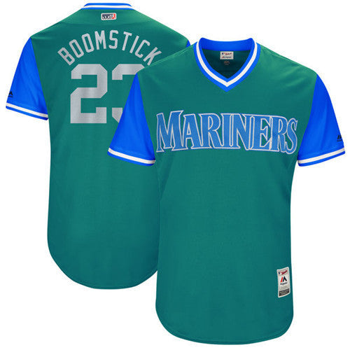Nelson Cruz Boomstick Majestic Seattle Mariners aqua jersey