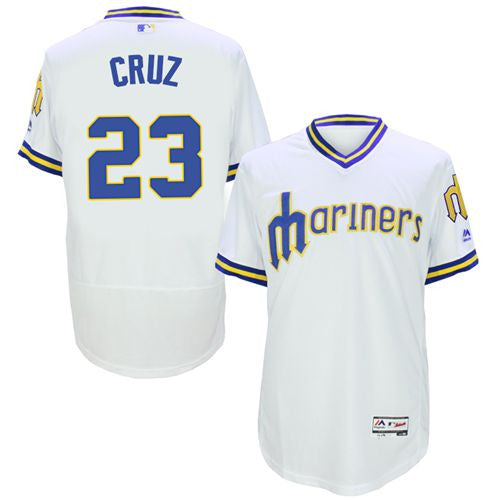 Nelson Cruz Seattle Mariners white Throwback jersey