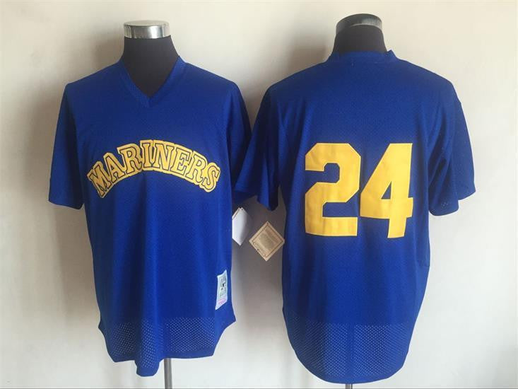 Ken Griffey Jr Seattle Mariners blue Cooperstown jersey