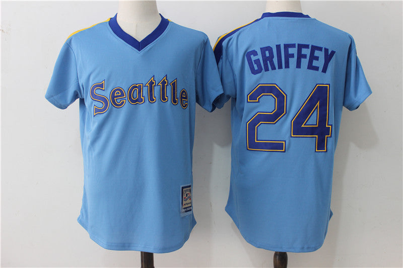 Ken Griffey Jr Seattle Mariners blue Cooperstown jersey
