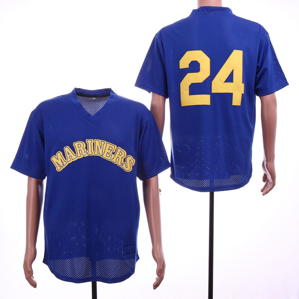 Ken Griffey Jr Seattle Mariners blue Throwback jersey