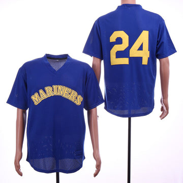 Ken Griffey Jr Seattle Mariners blue Throwback jersey
