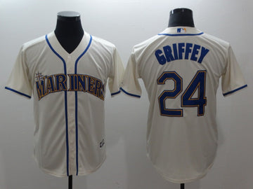 Ken Griffey Jr Seattle Mariners cream jersey