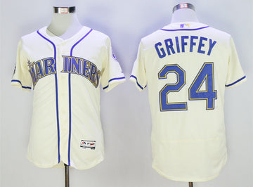 Ken Griffey Jr Seattle Mariners cream jersey