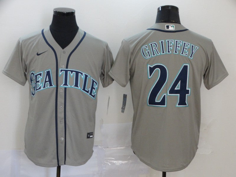 Ken Griffey Jr Seattle Mariners gray jersey