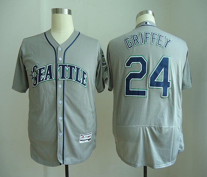 Ken Griffey Jr Seattle Mariners gray jersey