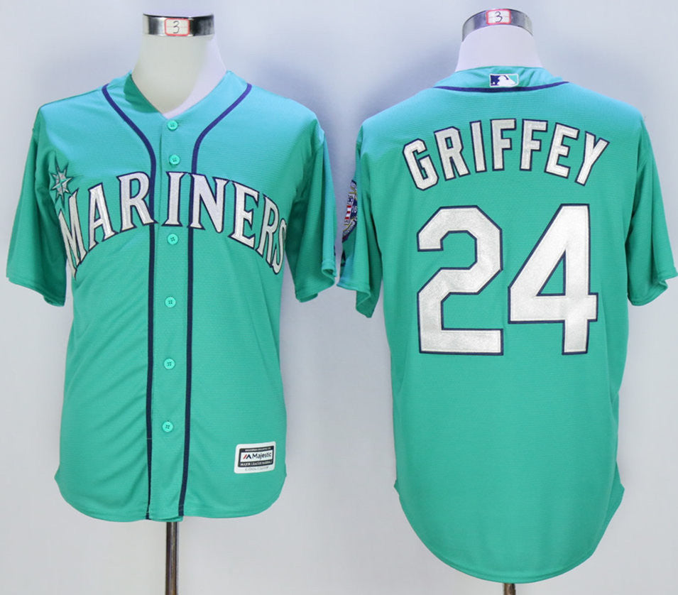 Ken Griffey Jr Seattle Mariners green jersey