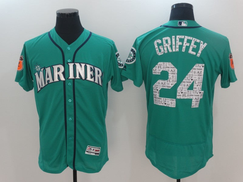 Ken Griffey Jr Seattle Mariners green jersey